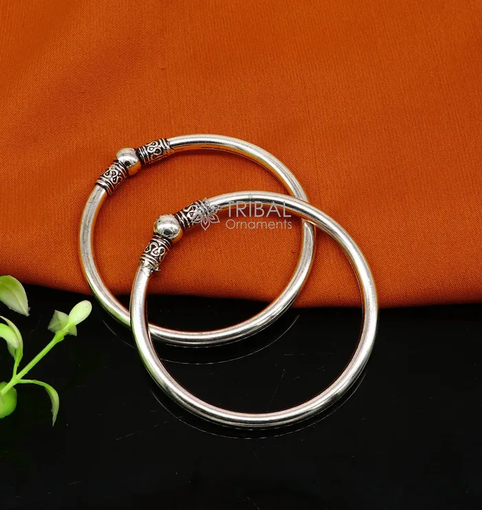 TRIBAL ORNAMENTS Bracelets 925 sterling silver handmade unique cultural design trendy kada bracelet for mens and girls best delicate Light weight jewelry nsk668 TRIBAL ORNAMENTS Bracelets 925 sterling silver handmade unique cultural design trendy kada bracelet for mens and girls best delicate Light weight jewelry nsk668