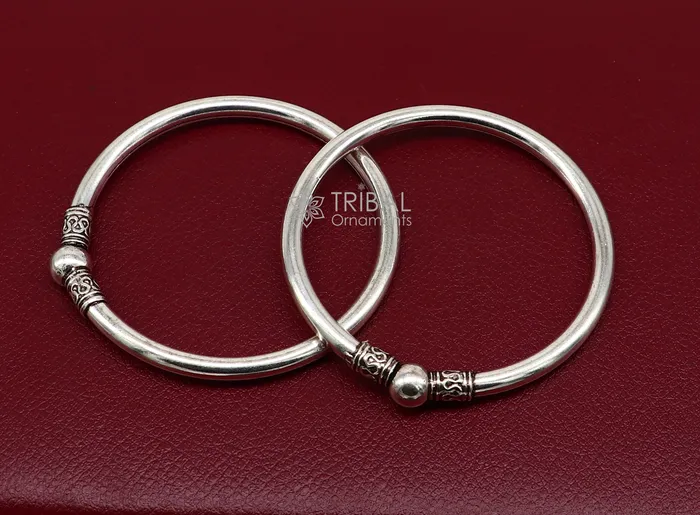 TRIBAL ORNAMENTS Bracelets 925 sterling silver handmade unique cultural design trendy kada bracelet for mens and girls best delicate Light weight jewelry nsk668 TRIBAL ORNAMENTS Bracelets 925 sterling silver handmade unique cultural design trendy kada bracelet for mens and girls best delicate Light weight jewelry nsk668