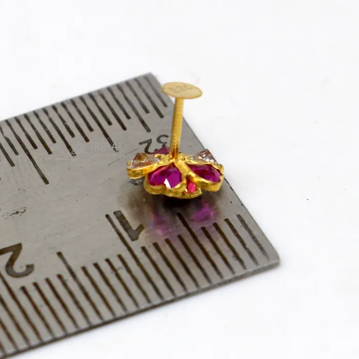 TRIBAL ORNAMENTS Earrings 14kt yellow gold handmade fabulous orange Stone excellent vintage flower design stud earrings pair unisex jewelry er177 TRIBAL ORNAMENTS Earrings 14kt yellow gold handmade fabulous orange Stone excellent vintage flower design stud earrings pair unisex jewelry er177