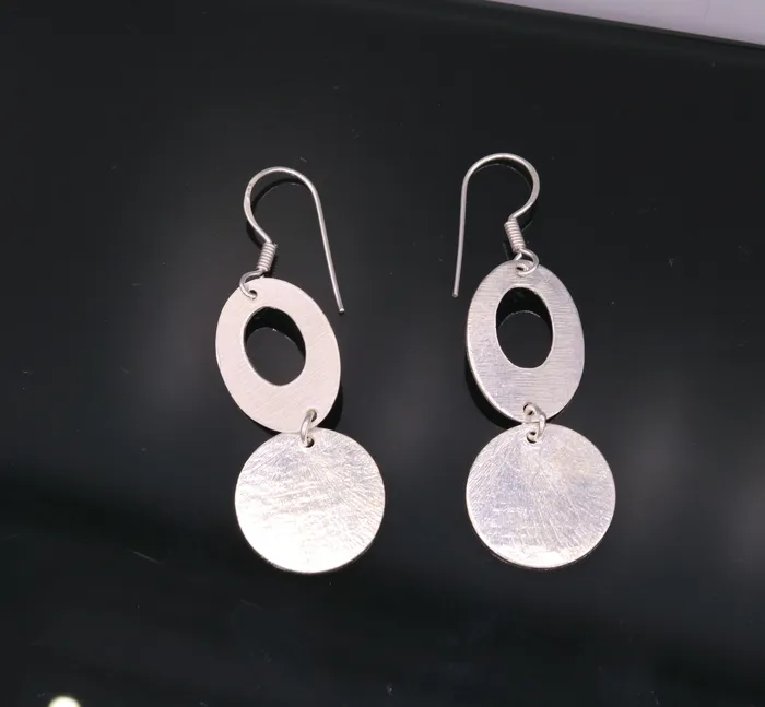 TRIBAL ORNAMENTS Earrings Handmade 925 solid sterling silver scratch link fancy hoops earrings tribal jewelry from Rajasthan india daily use jewelry s418 TRIBAL ORNAMENTS Earrings Handmade 925 solid sterling silver scratch link fancy hoops earrings tribal jewelry from Rajasthan india daily use jewelry s418