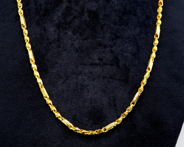 TRIBAL ORNAMENTS Necklaces 22karat yellow gold handmade unique baht design all sizes chain necklace amazing mens gifting wedding jewelry best unisex necklace ch576 TRIBAL ORNAMENTS Necklaces 22karat yellow gold handmade unique baht design all sizes chain necklace amazing mens gifting wedding jewelry best unisex necklace ch576