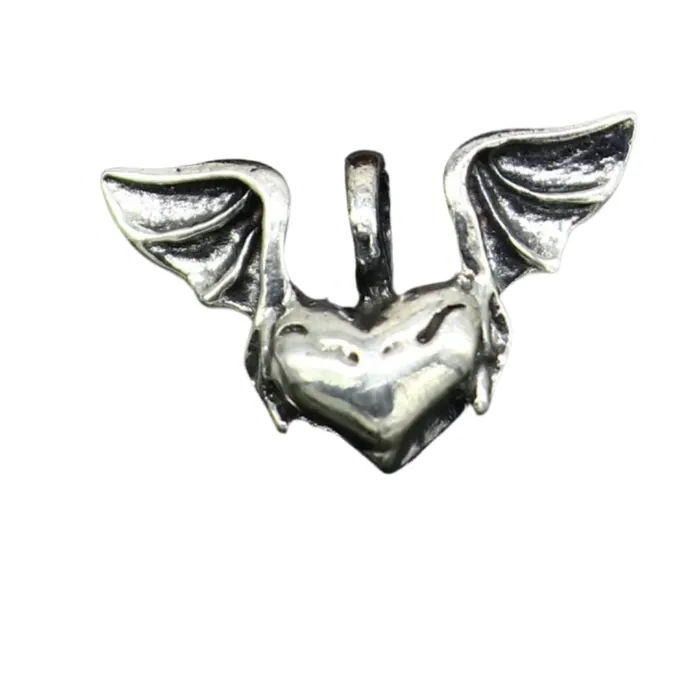 TRIBAL ORNAMENTS Necklaces 925 solid sterling silver handmade amazing heart with feather design customized pendant stylish locket unisex gifting jewelry ssp1660