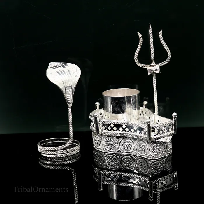 TRIBAL ORNAMENTS Necklaces 925 solid sterling silver lord shiva Mahakal lingam standjalheri use for puthold shiva lingam in home temple handmade article su336 TRIBAL ORNAMENTS Necklaces 925 solid sterling silver lord shiva Mahakal lingam standjalheri use for puthold shiva lingam in home temple handmade article su336
