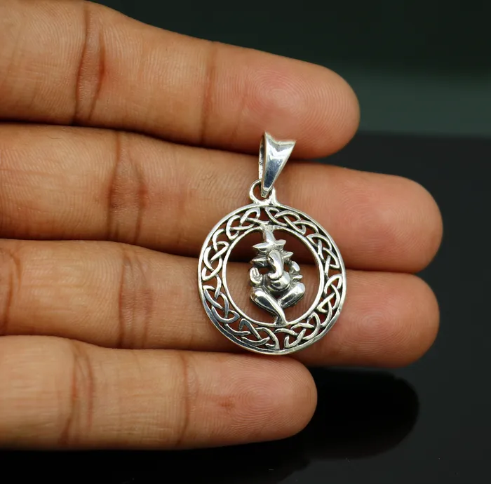 TRIBAL ORNAMENTS Necklaces 925 sterling silver customize vintage antique style Lord Ganesha Pendant amazing design stunning pendant unisex gifting jewelry ssp520
