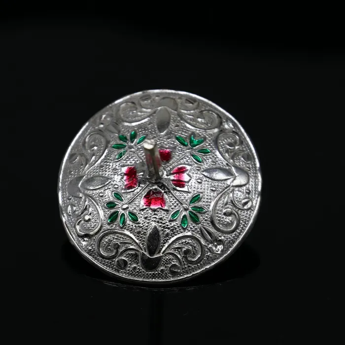 TRIBAL ORNAMENTS Necklaces 925 sterling silver handmade enamel work Firki or Lattu toy best silver toy for your baby Krishna idols best silver article india su1154 TRIBAL ORNAMENTS Necklaces 925 sterling silver handmade enamel work Firki or Lattu toy best silver toy for your baby Krishna idols best silver article india su1154