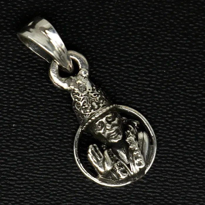 TRIBAL ORNAMENTS Necklaces 925 sterling silver handmade Indian idol Sai Baba pendant amazing stylish unisex pendant locket personalized jewelry tribal jewelry ssp478