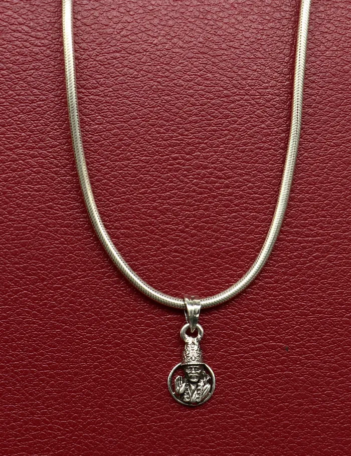 TRIBAL ORNAMENTS Necklaces 925 sterling silver handmade Indian idol Sai Baba pendant amazing stylish unisex pendant locket personalized jewelry tribal jewelry ssp478