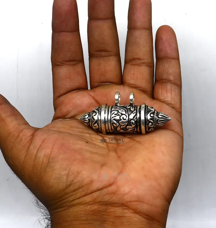 TRIBAL ORNAMENTS Necklaces 925 Sterling silver handmade vintage design amulet box pendant single line beaded necklace tribal ethnic mantra box pendant jewelry set630 TRIBAL ORNAMENTS Necklaces 925 Sterling silver handmade vintage design amulet box pendant single line beaded necklace tribal ethnic mantra box pendant jewelry set630