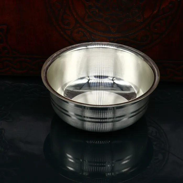 TRIBAL ORNAMENTS Necklaces 999 Fine silver handmade solid bowl silver utensils baby food bowl silver puja article or gift for baby rice ceremony Annaprashana sv182 TRIBAL ORNAMENTS Necklaces 999 Fine silver handmade solid bowl silver utensils baby food bowl silver puja article or gift for baby rice ceremony Annaprashana sv182