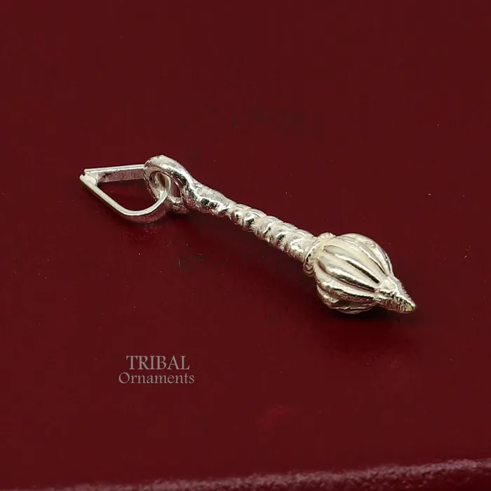 TRIBAL ORNAMENTS Necklaces Exclusive design solid 925 sterling silver excellent unique hanuman gota gada design stylish unisex gifting pendant jewelry NSP569 TRIBAL ORNAMENTS Necklaces Exclusive design solid 925 sterling silver excellent unique hanuman gota gada design stylish unisex gifting pendant jewelry NSP569