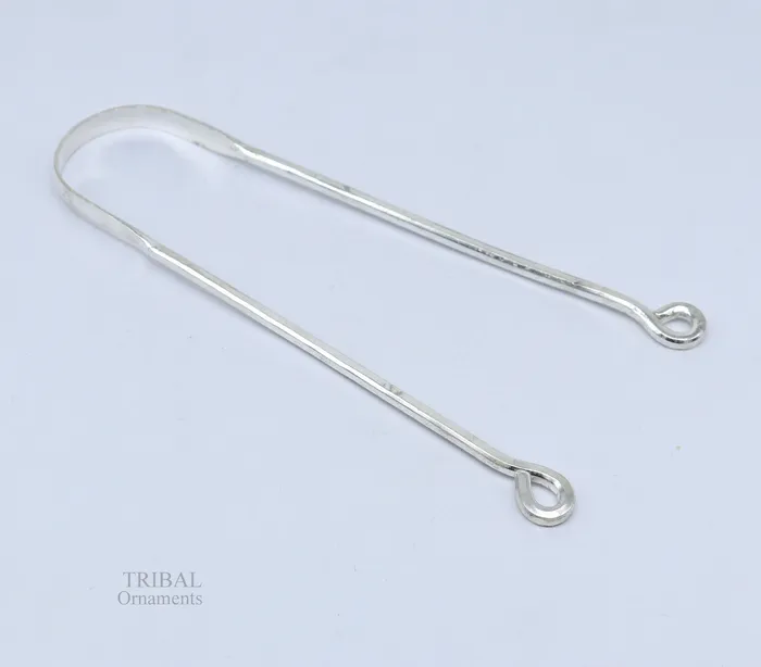 TRIBAL ORNAMENTS Necklaces Fine silver handmade tongue cleaner scraper best for daily use and stay healthy top class genuine silver item for better health tc11