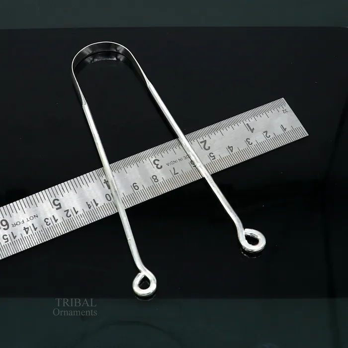 TRIBAL ORNAMENTS Necklaces Fine silver handmade tongue cleaner scraper best for daily use and stay healthy top class genuine silver item for better health tc11