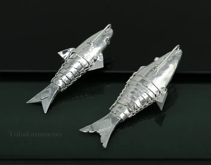 TRIBAL ORNAMENTS Necklaces Solid silver handmade silver fish Lord vishnu avatar Matsya Silver Puja Fish For Prosperity And Good Luck best collectible art su561 TRIBAL ORNAMENTS Necklaces Solid silver handmade silver fish Lord vishnu avatar Matsya Silver Puja Fish For Prosperity And Good Luck best collectible art su561