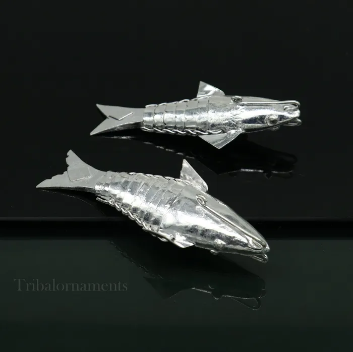 TRIBAL ORNAMENTS Necklaces Solid silver handmade silver fish Lord vishnu avatar Matsya Silver Puja Fish For Prosperity And Good Luck best collectible art su561 TRIBAL ORNAMENTS Necklaces Solid silver handmade silver fish Lord vishnu avatar Matsya Silver Puja Fish For Prosperity And Good Luck best collectible art su561