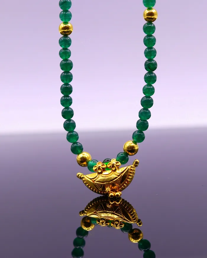 TRIBAL ORNAMENTS Necklaces Vintage antique 20karat yellow gold amulet pendant excellent stylish jewelry for girls womens from tribal rajasthan india