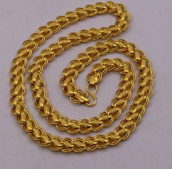 TRIBAL ORNAMENTS Necklaces Vintage handmade 22karat yellow gold fabulous lotus design 20 inch unisex necklace chain from rajasthan india TRIBAL ORNAMENTS Necklaces Vintage handmade 22karat yellow gold fabulous lotus design 20 inch unisex necklace chain from rajasthan india