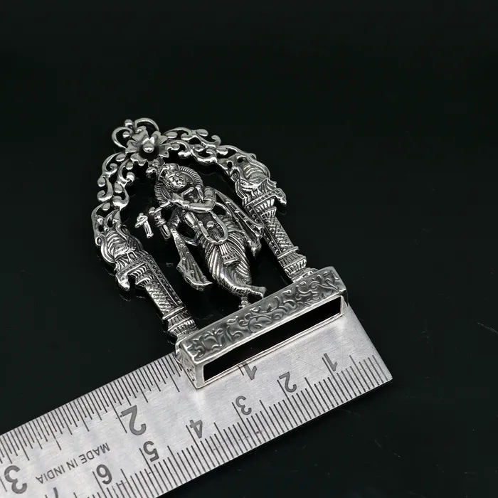 TRIBAL ORNAMENTS Rings 925 sterling silver lord krishna gorgeous customized figurine amazing floral design idol krishna statue puja article from india art08
