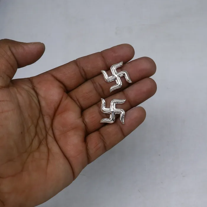 TRIBAL ORNAMENTS Rings 925 sterling silver swastika diwali pooja set su1325