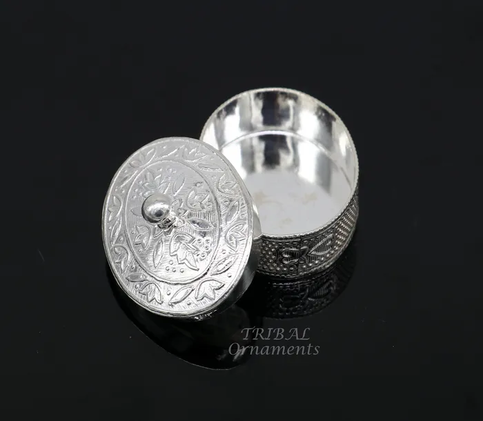 TRIBAL ORNAMENTS Rings 925 sterling silver trinket box kajal boxcasket box bridal polygon shape sindur box collection container box eyeliner box gifting stb400 TRIBAL ORNAMENTS Rings 925 sterling silver trinket box kajal boxcasket box bridal polygon shape sindur box collection container box eyeliner box gifting stb400