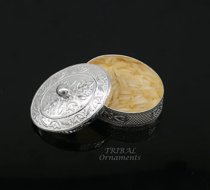 TRIBAL ORNAMENTS Rings 925 sterling silver trinket box kajal boxcasket box bridal polygon shape sindur box collection container box eyeliner box gifting stb400 TRIBAL ORNAMENTS Rings 925 sterling silver trinket box kajal boxcasket box bridal polygon shape sindur box collection container box eyeliner box gifting stb400