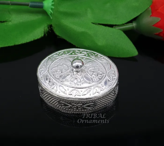 TRIBAL ORNAMENTS Rings 925 sterling silver trinket box kajal boxcasket box bridal polygon shape sindur box collection container box eyeliner box gifting stb400 TRIBAL ORNAMENTS Rings 925 sterling silver trinket box kajal boxcasket box bridal polygon shape sindur box collection container box eyeliner box gifting stb400