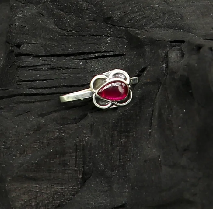 TRIBAL ORNAMENTS Rings 925 sterling silver vintage antique design single stone nose pin Bollywood stylish clip on nose plug best gifting party jewelry np116