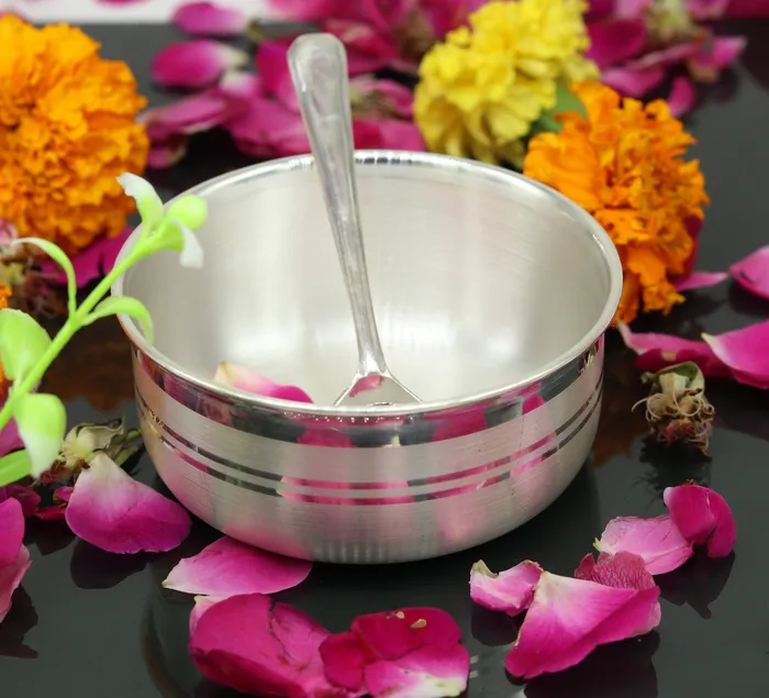 TRIBAL ORNAMENTS Rings 999 pure sterling silver handmade solid silver bowl kitchen utensils vessels silver has antibacterial properties keep stay healthy sv51 TRIBAL ORNAMENTS Rings 999 pure sterling silver handmade solid silver bowl kitchen utensils vessels silver has antibacterial properties keep stay healthy sv51