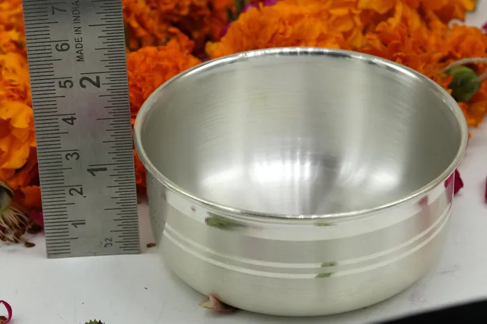 TRIBAL ORNAMENTS Rings 999 pure sterling silver handmade solid silver bowl kitchen utensils vessels silver has antibacterial properties keep stay healthy sv51