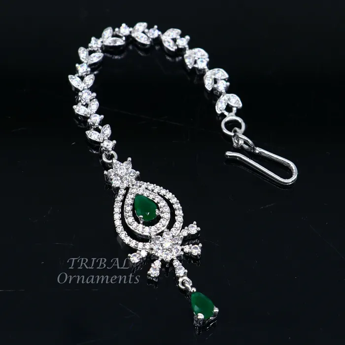 TRIBAL ORNAMENTS Rings Amazing stylish fancy design 925 sterling silver head jewelry Brides Mang Tika excellent wedding party cubic zircon stone jewelry MT06 TRIBAL ORNAMENTS Rings Amazing stylish fancy design 925 sterling silver head jewelry Brides Mang Tika excellent wedding party cubic zircon stone jewelry MT06