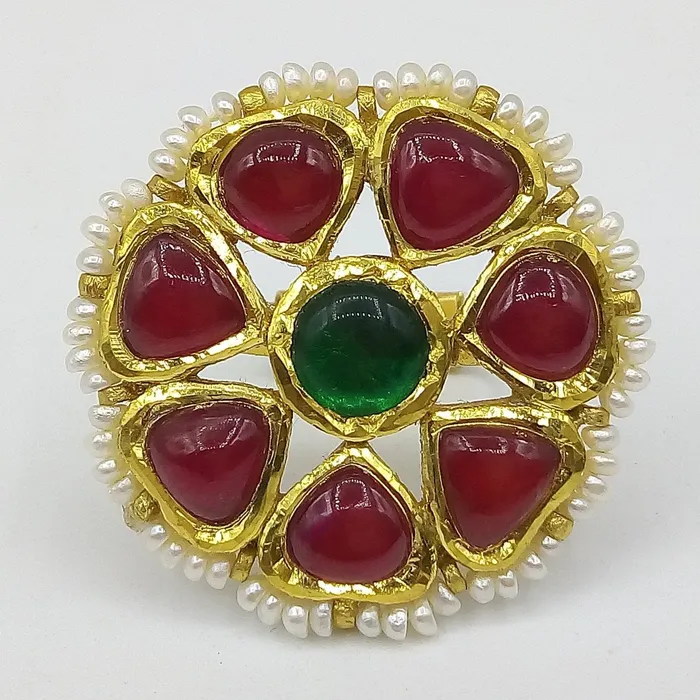 TRIBAL ORNAMENTS Rings Vintage antique 22k yellow gold handmade kundan jadau ring with fabulous color stone indian wedding jewelry TRIBAL ORNAMENTS Rings Vintage antique 22k yellow gold handmade kundan jadau ring with fabulous color stone indian wedding jewelry