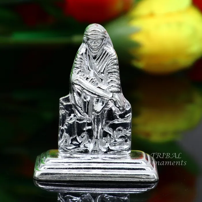 TRIBAL ORNAMENTS Solid sterling silver handmade Divine Hindu idol deity Sai Baba statue murti divine Statue Sculpture figurine puja article gifting ART553 Rings TRIBAL ORNAMENTS Solid sterling silver handmade Divine Hindu idol deity Sai Baba statue murti divine Statue Sculpture figurine puja article gifting ART553 Rings