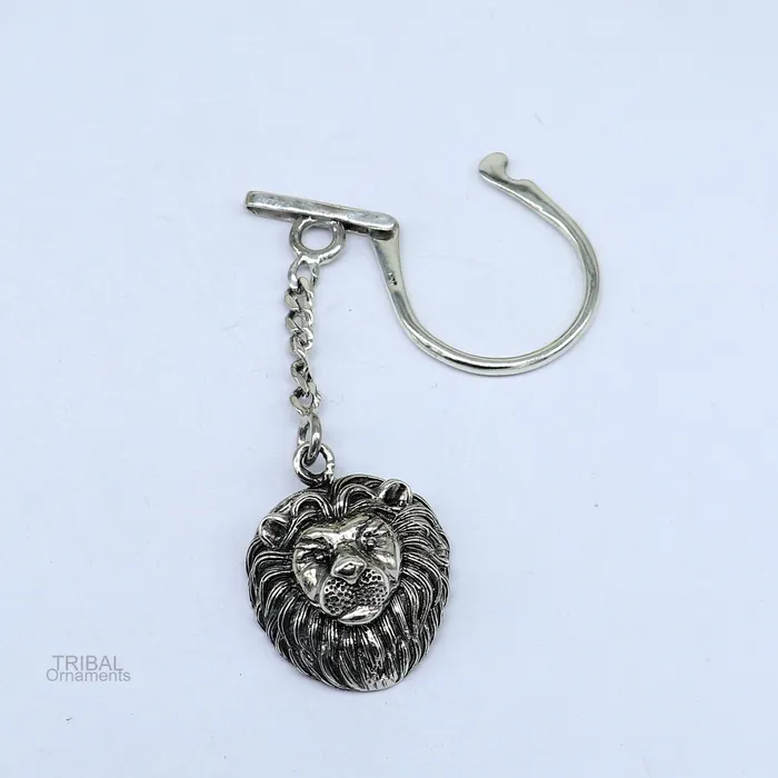 Vintage design handmade 925 sterling silver key chain silver lion key chain best gifting charming key chain jewelry KCH01 TRIBAL ORNAMENTS Necklaces