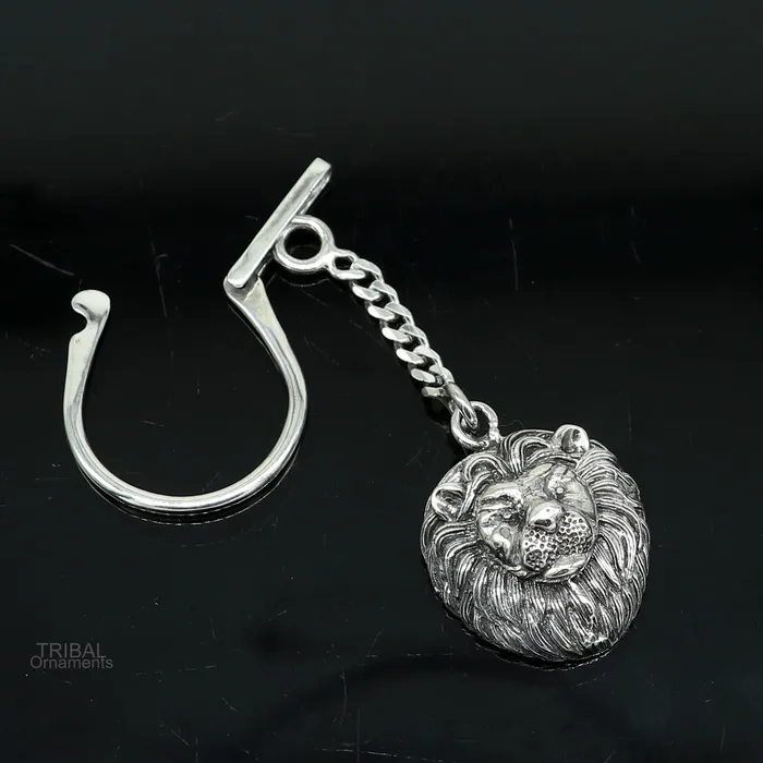 Vintage design handmade 925 sterling silver key chain silver lion key chain best gifting charming key chain jewelry KCH01 TRIBAL ORNAMENTS Necklaces