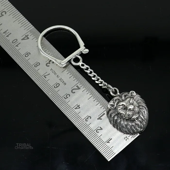 Vintage design handmade 925 sterling silver key chain silver lion key chain best gifting charming key chain jewelry KCH01 TRIBAL ORNAMENTS Necklaces