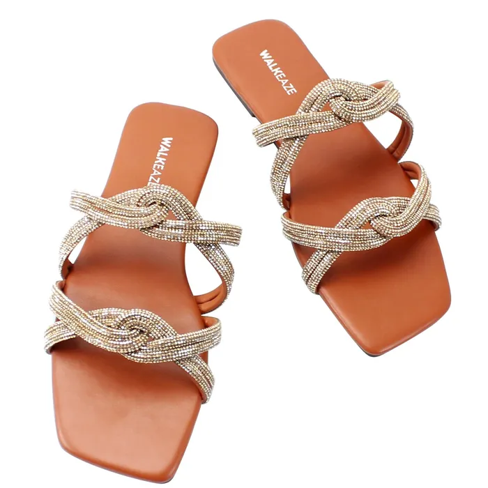 Walkeaze Earrings Women Formal Slippers 39960S
