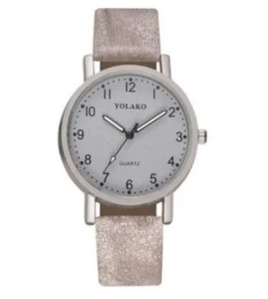 Watches POLLY W553 Beige Suede Look Collection Quartz Watch