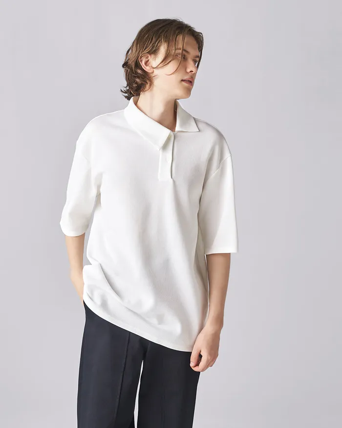 White Boardslide Polo Shirt ADEAM Rings