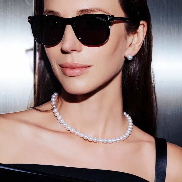 White Freshwater Pearl Necklace WN00485 Pearly Lustre Necklaces