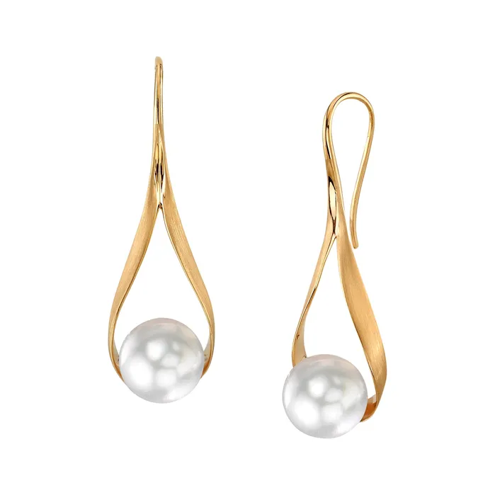 White South Sea Pearl Ceres Dangle Earrings spt Earrings