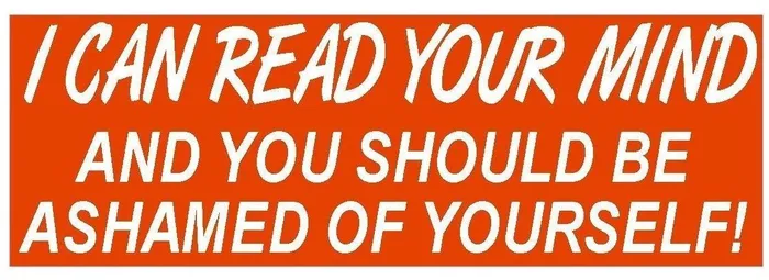 Winter Park Products Earrings STD126 I Can Read Your Mind Funny Bumper Sticker