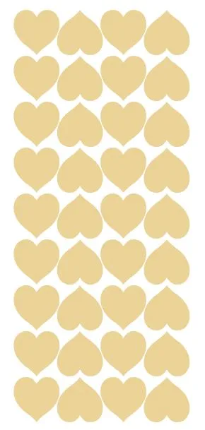 Winter Park Products Necklaces Beige Tan Ivory Heart Stickers 1 DC20023