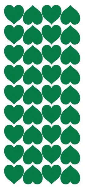 Winter Park Products Necklaces Green Heart Stickers 1 DC20068